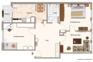 Sofort beziehbar! Großzügige 3 Zimmer-Wohnung mit Balkon in Citywohnlage! – 70376 Neckarvorstadt, Stuttgart – Vorschaubild 3