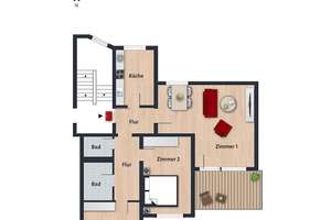 Großzügige Wohnung mit Loggia // 2.OG links – Zwickauer Str. 2, 38444 Westhagen, Wolfsburg – Vorschaubild 12