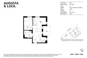 Großzügige 2-Zimmer Wohnung mit Terrasse und EBK – Kurt-Viermetz-Straße 4, 86150 Bahnhofs-, Bismarckviertel, Augsburg – Vorschaubild 10