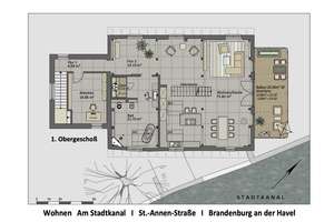 Loftwohnung mit offener Galerie, in historischer Scheune mit Wasserblick – Sankt-Annen-Straße 1, 14776 Neustadt, Brandenburg an der Havel – Vorschaubild 18