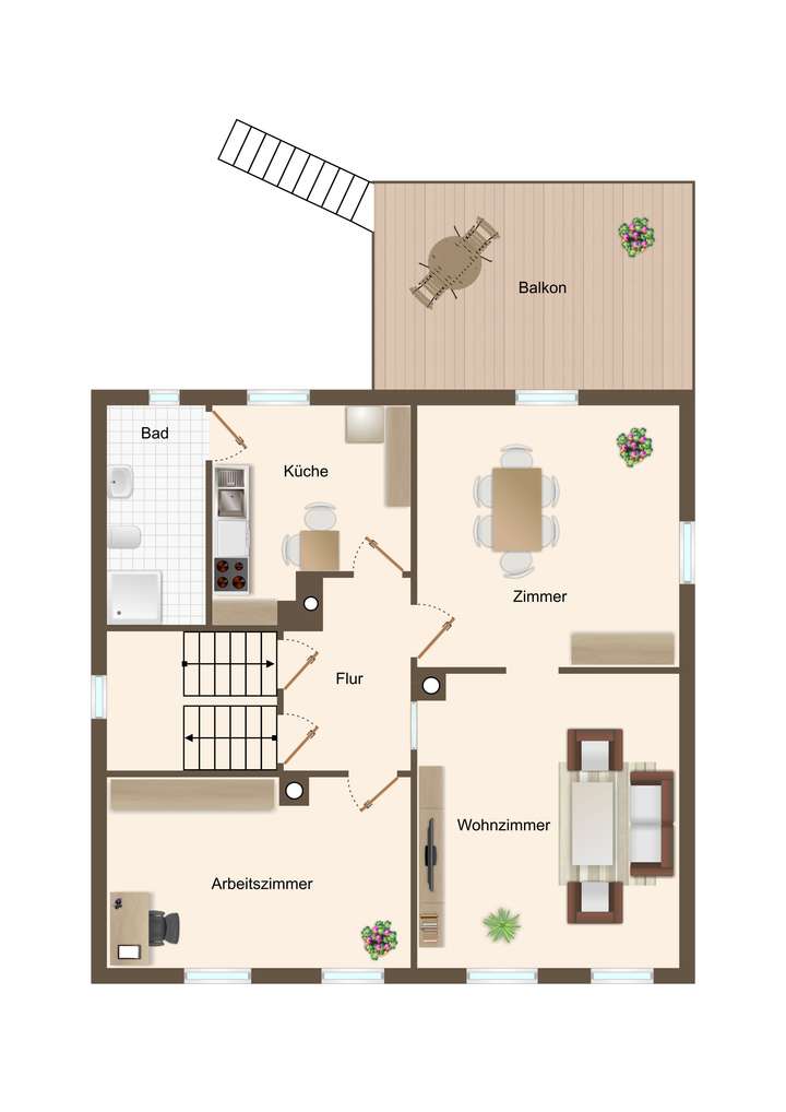 Grundriss Obergeschoß