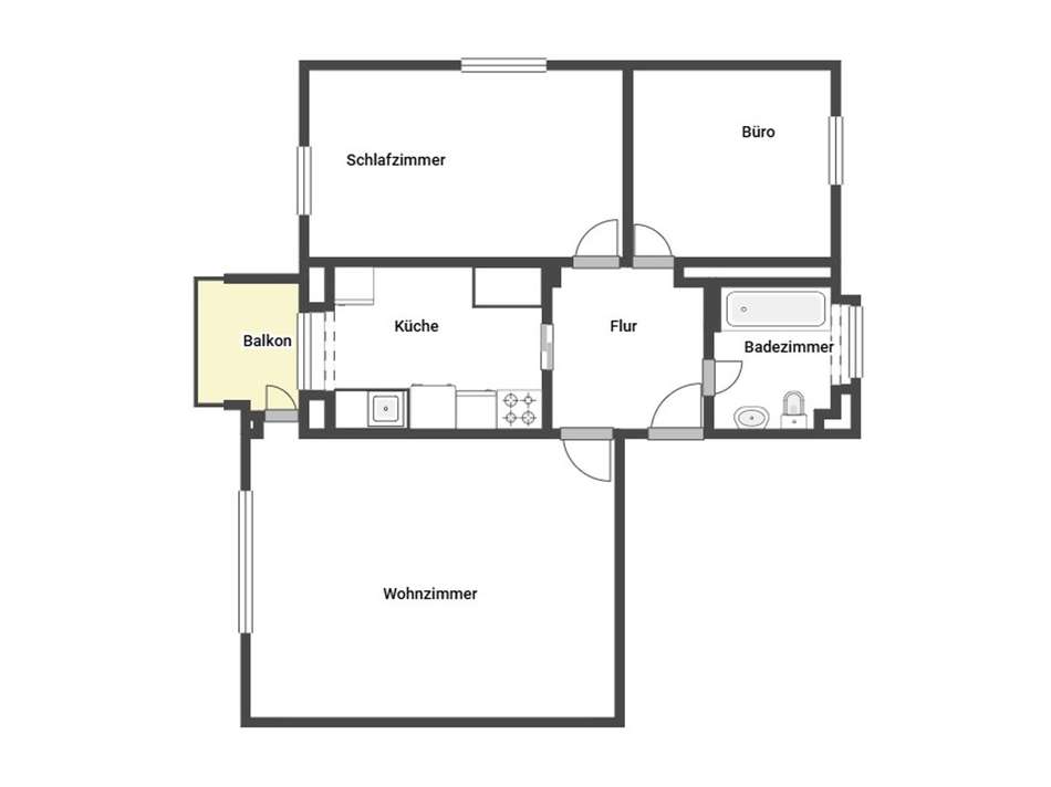 Wohnzimmer Ansicht 1