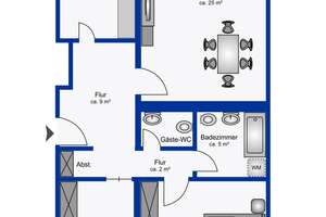 RESERVIERT!! Sehr gepflegte 3 Zimmerwohnung mit traumhaften Blick über Hannover und der Ihme – Die vollständige Adresse der Immobilie erhältst du vom Anbieter., 30449 Linden-Mitte, Hannover – Vorschaubild 9