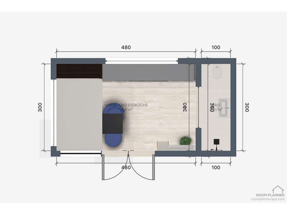Grundriss mit Maße