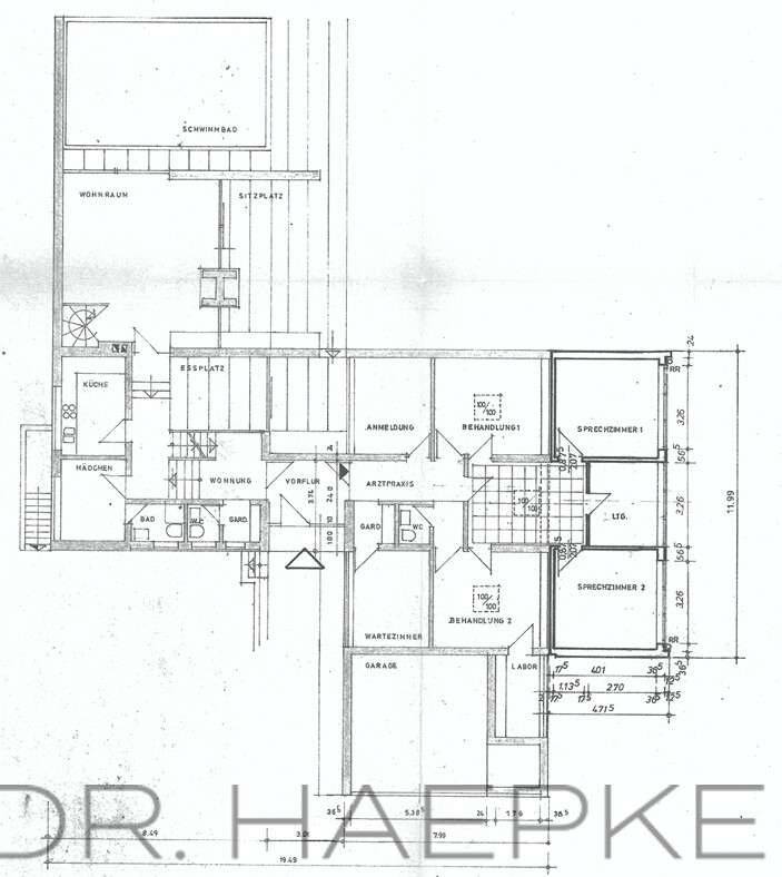 Grundriss EG und Praxis