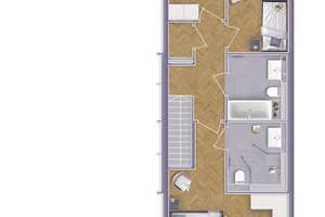 GOLDECK Nr. 1. Wohnen wie im Einfamilienhaus, sep. Eingang, TG-Zugang aus der Wohnung – Lütticher Straße 3, 40545 Niederkassel, Düsseldorf – Vorschaubild 3