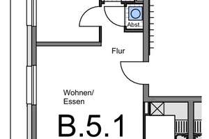 Wohnen ganz oben: 2-Zimmer-Wohnung mit Einbauküche und Dachterrasse – Berliner Allee 8B, 64295 Darmstadt-West, Darmstadt – Vorschaubild 4