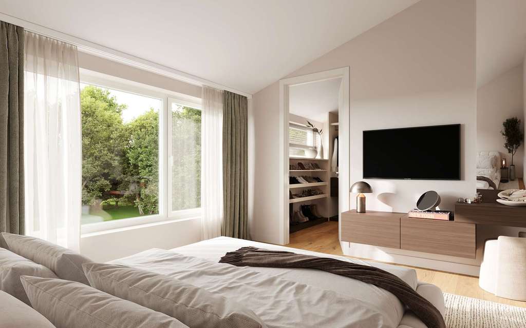 Immobilie in Iggensbach - Neubau-Doppelhaushälfte in ökologischer Holzbauweise, Doppelgarage und PV-Anlage – Effizienzhaus 40 - Bild 4