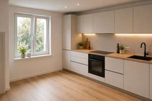 Provisionsfrei: Hochwertige 2-Zimmer-Wohnung mit Balkon, Fußboden- & Pelletheizung mit Parkettboden