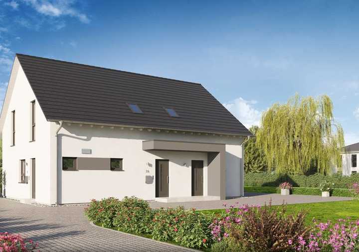 modernes 2 Familienhaus mit Baugrundstück