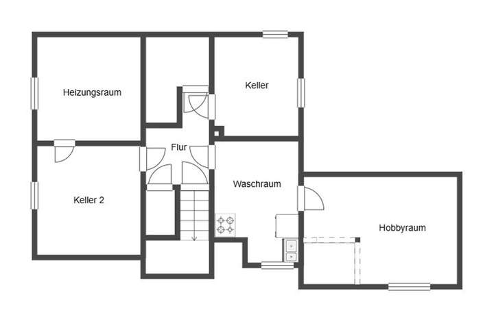 Grundriss Vorderhaus UG