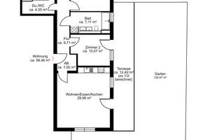 Großzügige 4-Zimmer-Gartenwohnung mit sonniger Terrasse – Die vollständige Adresse der Immobilie erhältst du vom Anbieter., 81377 Großhadern, München – Vorschaubild 5