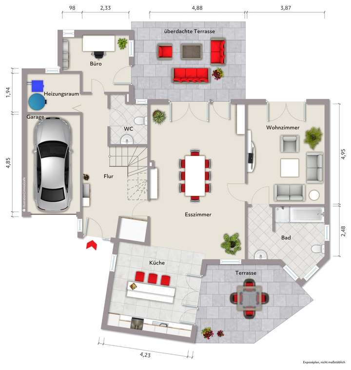 Grundriss Erdgeschoss (nicht m