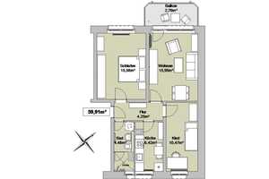 Schöne 3-Zimmer-Wohnung mit Balkon in Dresden – Ankerstr. 2, 1279 Dresden – Vorschaubild 1