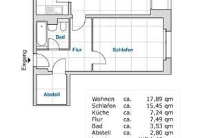 Schöne Wohnung sucht Mieter: 2-Zimmer-Wohnung mit Balkon – Grunaer Str. 12, 1069 Pirnaische Vorstadt, Dresden – Vorschaubild 2