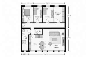 169 m² direkt am Schloss-Park Moers - Wohnraum-Umnutzung möglich - € 1.390/ m² – Haagstr. 1-5, 47441 Mitte, Moers – Vorschaubild 13