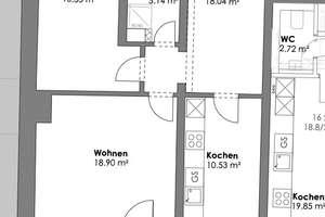 Rarität, renovierte 2,5 Zimmerwohnung mit EBK, Balkon und optionalem TG-Stellplatz in Stadtamhof – Gräßlstraße 2, 93059 Stadtamhof, Regensburg – Vorschaubild 1