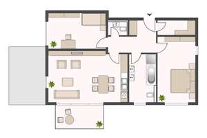 SEEBAUER | helle moderne Wohnung in Obermenzing - energieeffizient, Südbalkon, Bad mit Fenster – Josef-Schlicht-Str. 22, 81245 Obermenzing, München – Vorschaubild 2