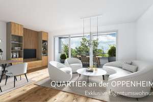 Exklusive 3-Zimmerwohnung mit Sonnenterrasse und Privatgarten in QUARTIER an der OPPENHEIMER