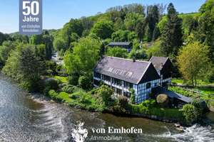 Idyllisches Fachwerkanwesen v. 1605 auf eigener Insel 430 m² Wohnfl. 1812 m² Areal Bergisches Land