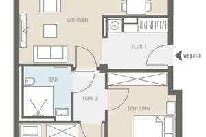 Lichtdurchflutete 3-Zimmer Wohnung mit großer Loggia – Kattenbrookstrift 171, 30539 Bemerode, Hannover – Vorschaubild 13