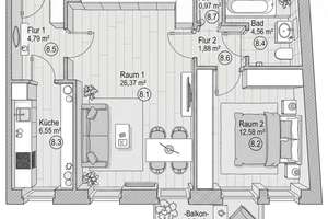 Gut vermietete Kapitalanlage mit Potential * 2 Zimmer mit Balkon – Hoffmannstraße 8, 12489 Adlershof, Berlin – Vorschaubild 5