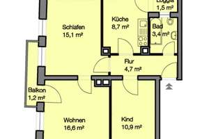 Balkon * Nordstadt * U-bahn-Nähe – Zwickauer Str. 1, 90491 Schoppershof, Nürnberg – Vorschaubild 3