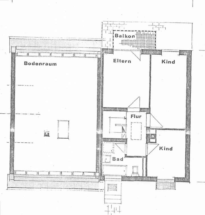 Grundriss 1. OG + Dachboden 1