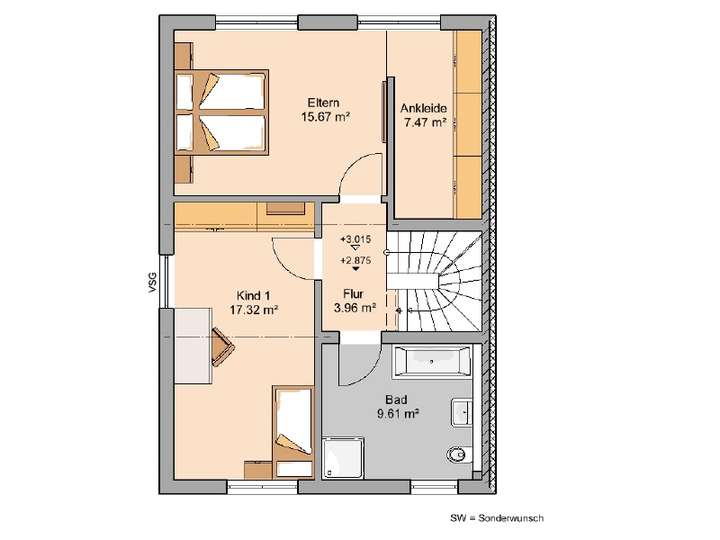 Grundriss Obergeschoss