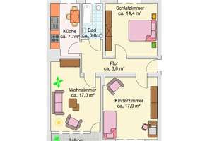 2 Monate mietfrei als Umzugsbonus! Helle 3 Zimmer Wohnung mit Balkon, Bad mit Wanne – Erlenstraße 64, 41239 Schrievers, Mönchengladbach – Vorschaubild 14