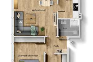 Attraktive Dachgeschosswohnung mit PKW Stellplatz in ruhiger Lage – Die vollständige Adresse der Immobilie erhältst du vom Anbieter., 50997 Meschenich, Köln – Vorschaubild 5