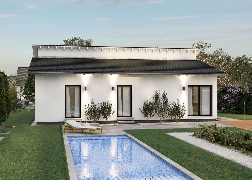 Der elegante Bungalow mit versetztem Pultdach, inkl Technikpaket (inkl. Montage) und Finishpaket!!! 