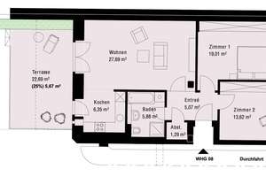 Exklusives Wohnen mit Loftcharakter – 3-Raum-Wohnung mit Terrasse, privatem Garten und Tiefgarage! – Kreuzstraße 14, 4103 Zentrum-Ost, Leipzig – Vorschaubild 2