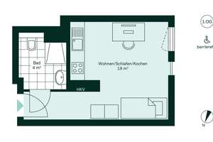 Kompakte barrierefreie Wohnung mit bodentiefen Fenstern – Roermonder Straße 76, 52072 Ponttor, Aachen – Vorschaubild 5