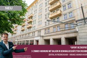 *neu - bezugsfrei* Denkmalgeschützte 3-Zimmer-Wohnung mit Balkon an der Karl-Marx-Allee