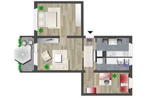 3-Raum-Wohnung mit Balkon unweit vom Rosengarten entfernt – Parkstr. 17i, 9120 Kapellenberg, Chemnitz – Vorschaubild 5