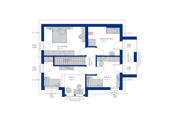 Grundriss Obergeschoss
