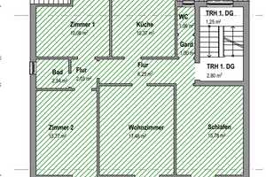 Wohnung 4 -Zimmer 2 - WG Zimmer in gemischter WG zur Untermiete – Stuttgart – Vorschaubild 1