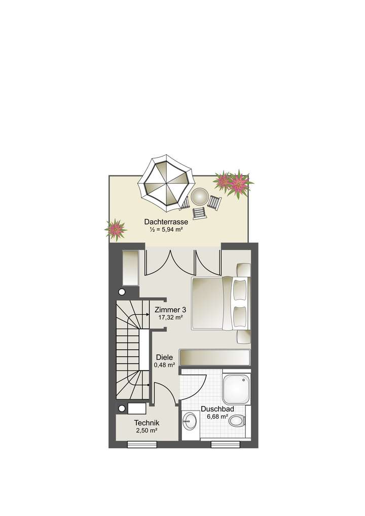 Grundriss DG - Option 1