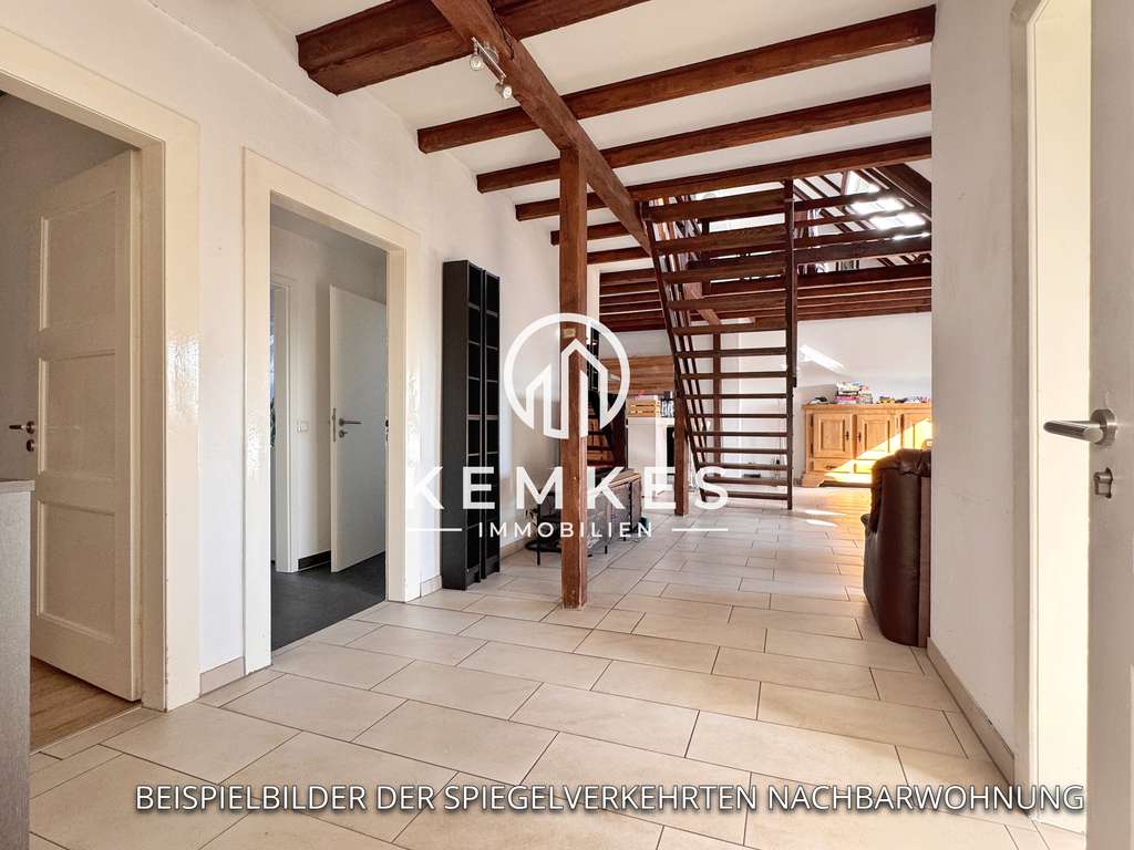 Immobilie in Rees - Großzügige Maisonettewohnung mit Galerie & Dachterrasse - Über den Dächern von Rees - Bild 4