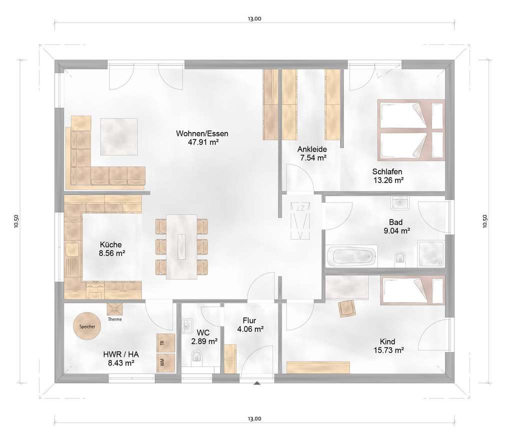 Immobilie in Ergoldsbach - Jetzt verfügbar: Bungalow ›Nizza‹ – Komfortables Wohnen auf einer Ebene - Bild 4