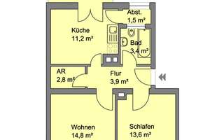 Schöne 2 Zimmer Wohnung mit Balkon im Norden von Nürnberg – Coburger Str. 21, 90491 Schoppershof, Nürnberg – Vorschaubild 9