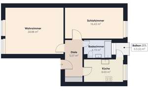 Lehe | Gepflegte 2-Zimmer-Wohnung mit Balkon in guter Lage & Anbindung – Die vollständige Adresse der Immobilie erhältst du vom Anbieter., 27568 Lehe, Bremerhaven – Vorschaubild 12