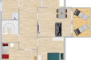 Geschmackvolle 3-Zimmer-DG-Wohnung mit Balkon und Einbauküche in Riemerling