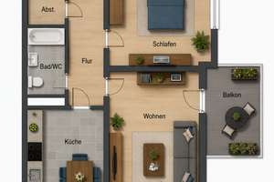 2-Zimmer-Wohnung mit Balkon und Einbauküche in Stuttgart Giebel – Krokodilweg 40, 70499 Bergheim, Stuttgart – Vorschaubild 22