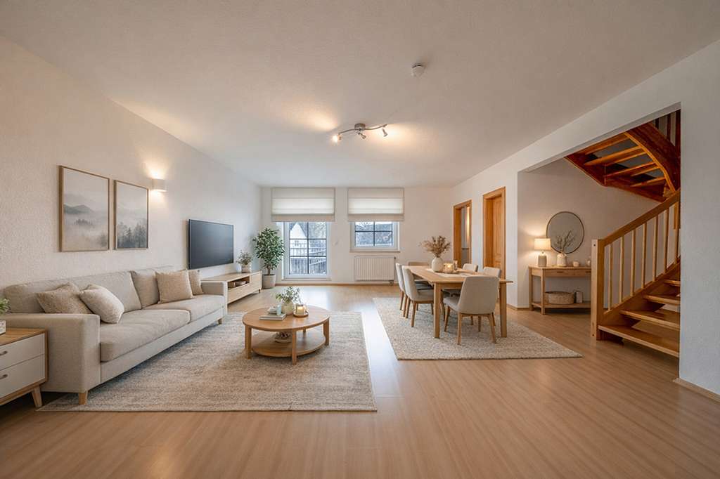 Immobilie in Norderstedt - 3D VIRTUAL TOUR - Große Maisonettewohnung mit Balkon in Norderstedt - Bild 2