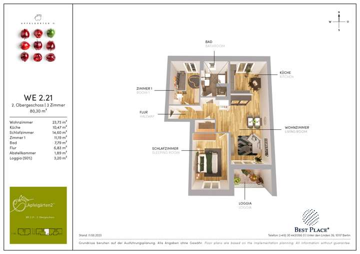 Grundriss 2.21 Apfelgärten II-