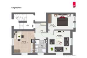 Voll möblierte 2-Zimmer-Wohnung mit großer Wohnküche und Gemeinschaftsgarten – Brückenstraße 15, 1157 Briesnitz, Dresden – Vorschaubild 14