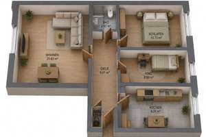 Lichtdurchflutete 3-Zimmer-Wohnung mit durchdachtem Grundriss – Die vollständige Adresse der Immobilie erhältst du vom Anbieter., 45886 Ückendorf, Gelsenkirchen – Vorschaubild 9