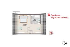 2-Zimmer-Maisonette-Wohnung in Ingolstadt-Süd - Perfekt für Singles oder Paare – Die vollständige Adresse der Immobilie erhältst du vom Anbieter., 85051 Münchener Straße, Ingolstadt – Vorschaubild 12
